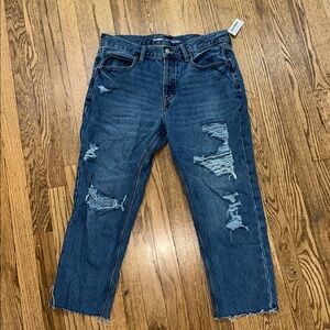NWT Old Navy Distressed Straight Leg Jeans - Blue